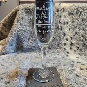 Champagne Wedding Glass Set