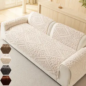 French Cream Style Thick Warm Non-Slip Sofa Cushion, New Design All-Season Universal Couch Pad, Comfortable Home Decor
