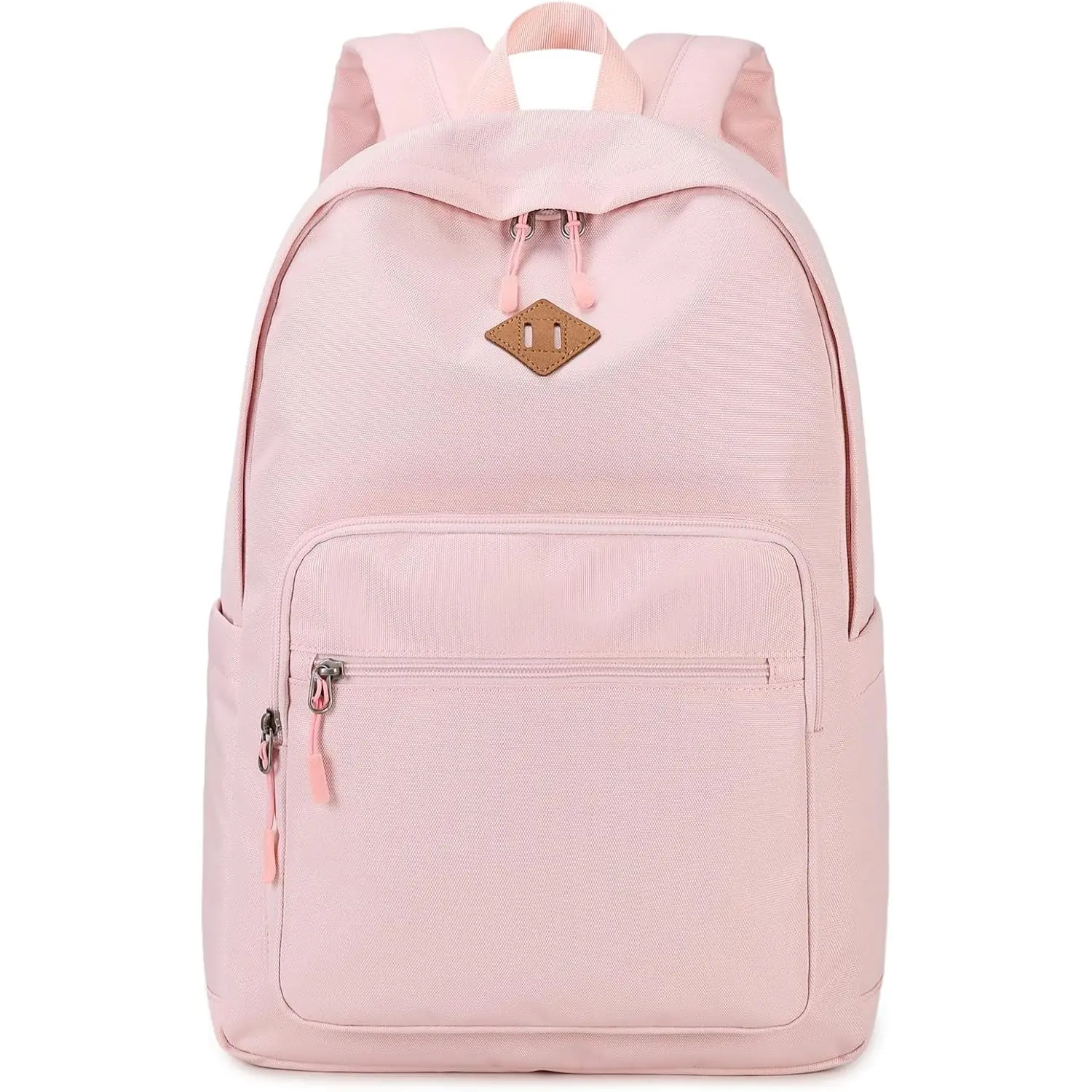 Classic Backpack for School Travel College, Durable Water Resistant Bookbag (Pink)