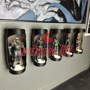 Hero Pod for 1:12 scale – Wall-Mountable Action Figure Display compatible with light-up LED pucks