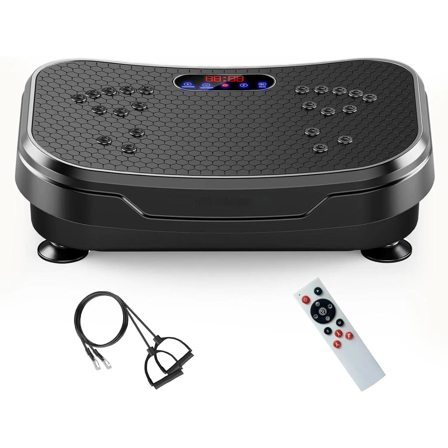 Vibration Plate Exercise Machine, 2025 Upgraded Vibration Plate for Lymphatic Drainage, Large-Size Vibrating Platforms with Resistance Bands, 330LBS Capacity Shake Board for Home Fitness aerobic stepper gym gear