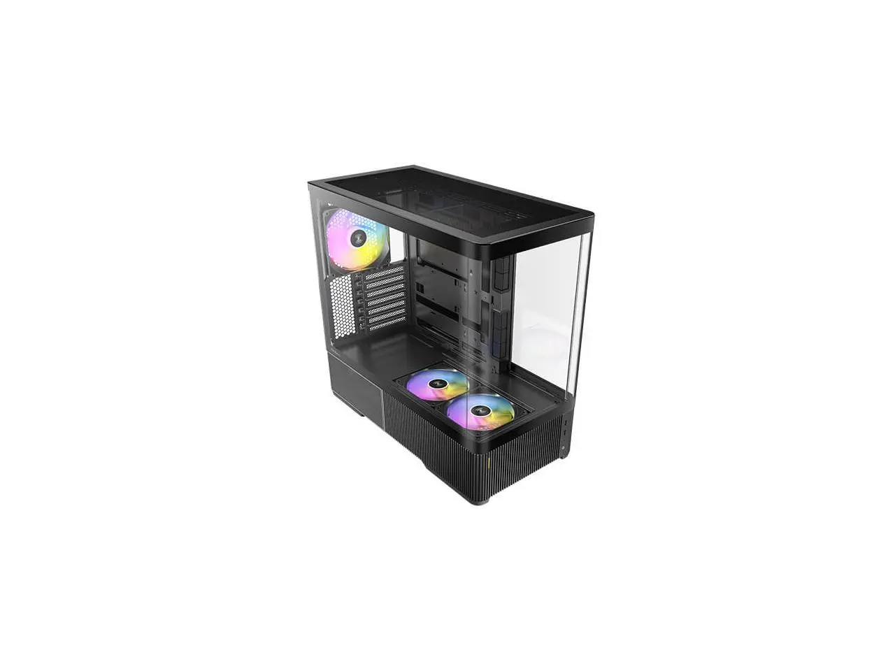 Antec C6 Curve ARGB Mid-Tower Case, Panoramic Tempered Glass, High Airflow, 3 PWM ARGB Fans Included, Support 360mm Radiator & 450mm GPU, Type-C 10Gbps, ATX Gaming Case