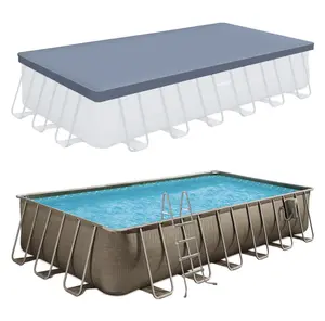 Funsicle 24'x12'x52" Oasis Rectangular Swimming Pool Set with 24' Cover