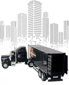 Big-Daddy Heavy Duty Tractor Trailer Cargo Transporter with Remote-Controlled Cargo Hold 32420 Model