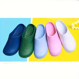 Women's Slip-Resistant Surgical Shoes - Breathable, Wear-Resistant EVA Clogs for Doctors & Nurses Black Girl