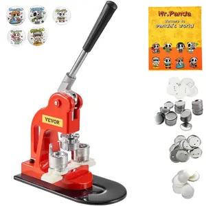 VEVOR Button Maker Machine, 58 mm (2.25 inch) Badge Punch Press Kit, Children DIY Gifts Pin Maker, Button Making Supplies with 500pcs Button Parts Circle Cutter Magic BookVEVOR Super Brand Day