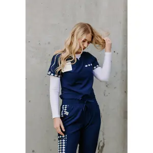 Simple Navy Aztec Top