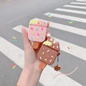 1 piece of ice cream earphone case,Cute wireless Bluetooth earphone case, drop resistant, durable and stylish accessory, suitable for AirPods pro3/1/2/3/4/pro/pro2(Different models may have different shapes)