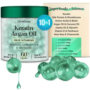 60ct Keratin & Argan Oil Hair Vitamin Serum pero Capsules