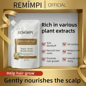 REMIMPI Anti-Hair Fall Hair Loss Treatment Shampoo Oil Control Anti dandruff Haircare Ginseng Ginger Help Hair Growth Jojoba Oat Repair Reduce Hair Loss Scalp Cleanser Conditioner300ML