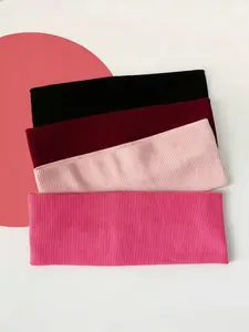 Women & Girls Casual Sports Elastic Headband Set, Ribbed Fabric Simple Headwear, Fashion Party Daily Sport Clothing Decoration, Headbands Women