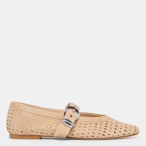 Dolce Vita Mikel Ballet Flats Camel Perforated Suede