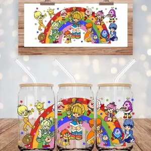 Rainbow bright 16oz glass can