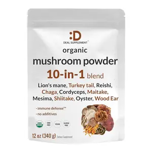 DEAL SUPPLEMENT Organic Lions Mane Mushroom Supplement Powder | Memory, Energy Boost, Immune, Clarity, Brain, Focus, Nerve Health