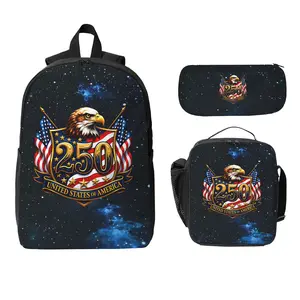 Commemorative Backpack Featuring Eagle & Stars-And-Stripes, Celebrating 250 Years of Defending Freedom. This, Durable Bag Offers a Spacious Design for Casual Use