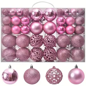 100pcs Christmas Tree Balls Ornaments Set with Topper, Shatterproof Design, Perfect for Holiday Decoration