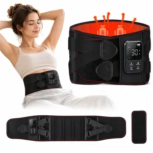 #Mothersdaygiftideas  Cordless Heating Massage Belt for Lower Back Soothe Discomfort - 5000mAh Adjustable Heat Therapy Wrap with 4 Vibration Modes & Rechargeable Battery - Heating Pad for Men & Women