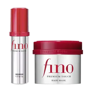 Fino Premium Touch Hair Mask 230g - Intensive Repair & Shine, Japanese Hair Treatment for Damaged Hair, Red Cap Bottle