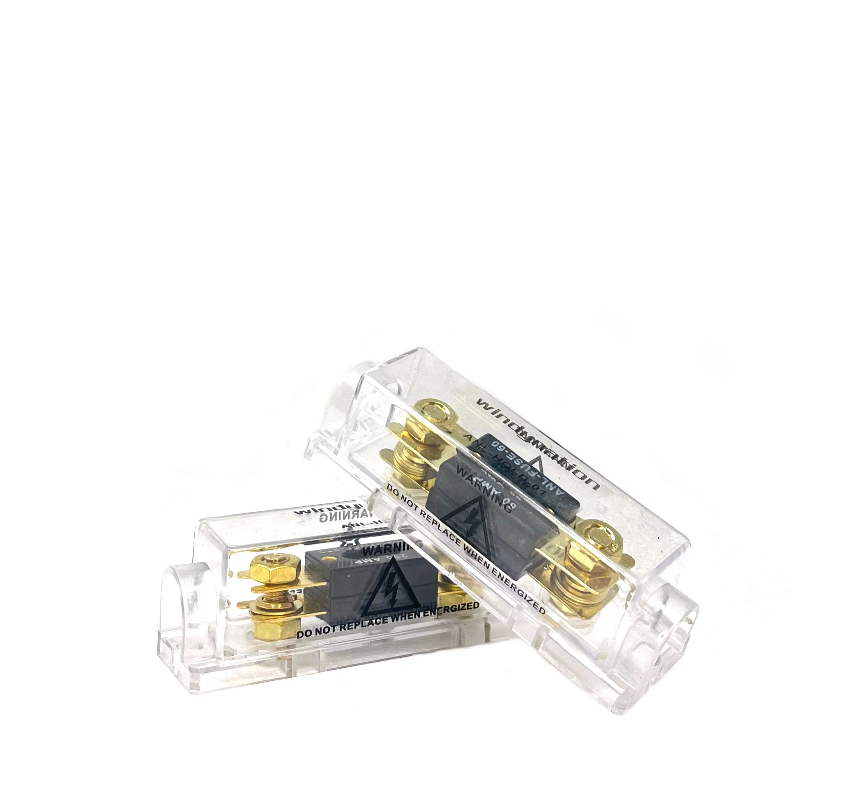 ANL Fuse Holder for Circuit Protection, 8 mm Size, 72 VDC Max Voltage, 1.30 Times Rated Power, 5/16" Diameter Mounting Hole, 2/0 Gauge Fit, Accepts 2/0 Gauge Cable, Overcurrent Cut-Off, Cable Terminals, DC Power Supply Compatible, Ideal for LED Lighting