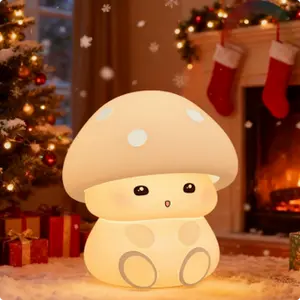 Cute Mushroom Children's Night Light - 3 Modes, 7 RGB Colors, 10-Hour Battery, Touch Control, Eye Protection, Ideal for Nurseries & Breastfeeding, Easter Gift for Boys & Girls