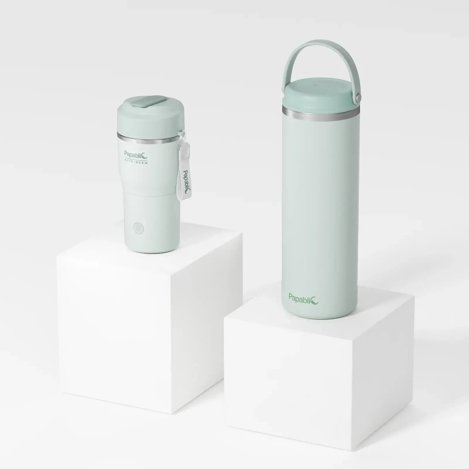 Papablic NutriCare On-the-Go Feeding Kit for Newborns – NutriWarm Portable Bottle Warmer with Built-In Sterilizer, 36H 20oz CapsuleChill Breast Milk Chiller, Batteries Included, Baby Travel Essentials