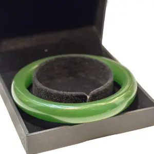 [Jade Bangle] TZ004 Daily Elegant Unisex Bangle with Jade for Men and Women in Green Color Perfect for Special Occasions or Everyday Wear