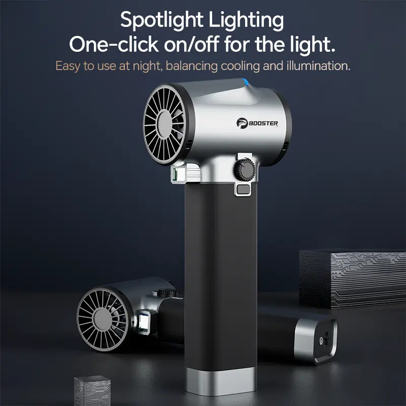 Booster Tf64A2 Rechargeable Violent Turbo fan Car Dryer Blower Handheld Jet Fan, A Variable Speed High-Speed Powerful Blower with a 50000rpm Brushless Motor, Metal Spray Paint, And Reusable Drying Blower for Dust Removal, Snow Blowing, Car Clean