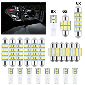 Super Bright 20/40/60 Pcs LED Bulbs Kit T10 31mm 42mm LED Light for Car Interior Light License Plate Light Car Interiors Map Dome Trunk Cargo