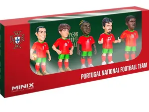 World Cup Portugal National Team 5-Pack – Official 7cm Football Collectible Set | Ronaldo, Vitinha, Neves, Leão, Nuno Mendes