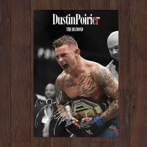Dustin Poirier UFC Poster, Inspiring Fighter Wall Art Print, Motivational Decor for Room or Gym | Thoughtful Poster Ideas for MMA Fans