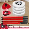 Lydia's Deal Washable Replacement Mop Set for O-Cedar EasyWring System - 3 Mops, 1 Brush, 1 Base & Handle - Clean Floors Solution for Deep Cleaning - No Bucket Included