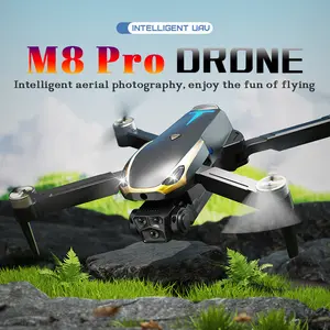 4K M8 Pro Outdoor Toy Drone - Fun with Optical Flow Obstacle Avoidance & Electronic Speed Controller. Complete with Accessories, Cameras. Bluetooth Rechargeable Wireless Foldable Black