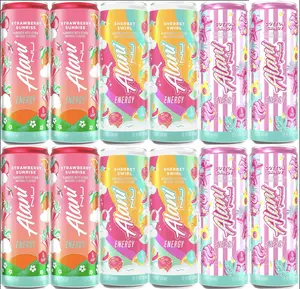 Alani Nu Energy Variety Pack - Strawberry, Sunrise Sherbet Swirl, and Cotton Candy - 12 Pack