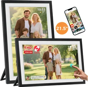Frameo 21.5inch Digital Photo Frame with 1920x1080 FHD IPS LCD Touch Screen Dual-WiFi Share Moments 32GB Storage USB/SD Card Extend Auto-Rotate #SummerVibes