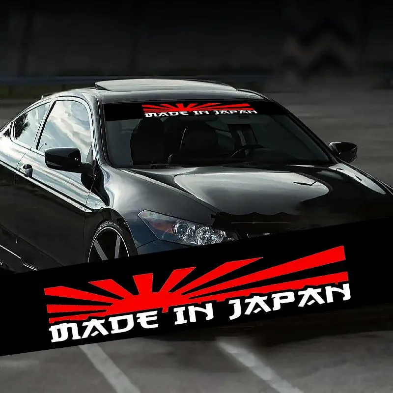 JDM Style Asahi Made in Japan Windshield Sticker, Sun Shading Decals for Car Front & Rear Windshield Bumper Body Decoration, Car Windshield Sunshade, Waterproof & Durable Scratch Covering Decorative Decals, Car Sunshades For Windshield