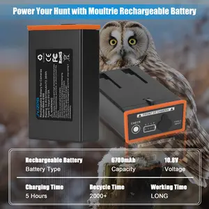 JYJZPB Rechargeable Battery for Moultrie Edge Trail Camera 6700mAh Lithium-Ion Battery Pack for Moultrie Power Mag Edge Series Cameras Edge, Edge 2, Edge PRO, Edge 2 PRO Cellular Trail Hunting Camera