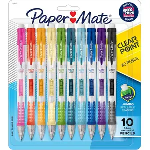 Paper Mate PAP2164121 0.7 mm Clearpoint Mechanical Pencils, Assorted Color - Pack of 10