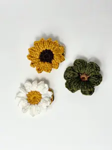 Handmade Crochet Flower Hair Clips