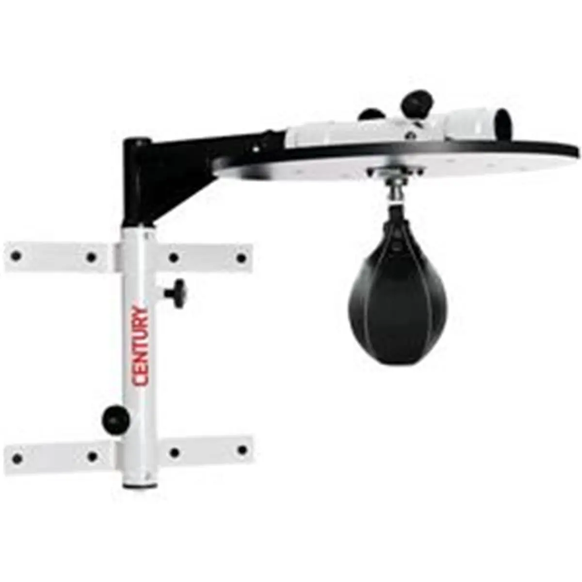 Century Batteries Wall-Mountable Foldable Wooden Speedbag Platform, 6-Level Adjustable Metal Frame, Boxing Speed Trainer, White/Black, All Hardware For Wall-Mount, Speed Training, 6-Level Adjustable Height, Six Levels