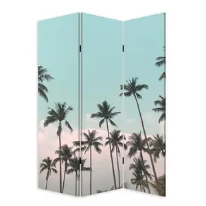 Screen Gems SG-389 72x48 in. Westcoast Vibes Privacy Room Divider, Indoor Furniture Screen & Space Separator, Privacy Room Dividers