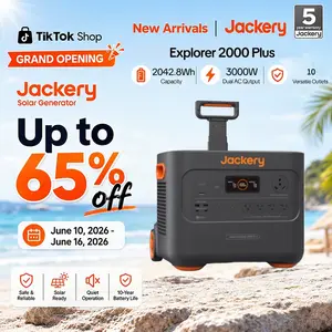 [Opening Ceremony]  Jackery Explorer 2000 Plus Portable Power Station, 2042Wh LiFePO4 Solar Generator, 3000W AC Output, Expandable to 24kWh, UPS Home Backup for Emergency Camping RV Off-Grid(Solar Panel Optional)