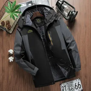 Unisex Outdoor Down Jacket Mountaineering Suit & Work Jacket Windproof Waterproof Fleece Lined for Winter Casual Activities Running Cycling Travel Twill Material
