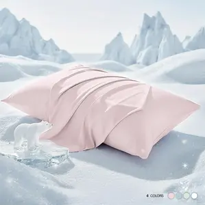 2 Pack Cooling Pillowcases, Silky Soft Cool Touch Covers for Hot Sleepers, Breathable & Kind to Hair & Skin, Stay Cool All Night Long