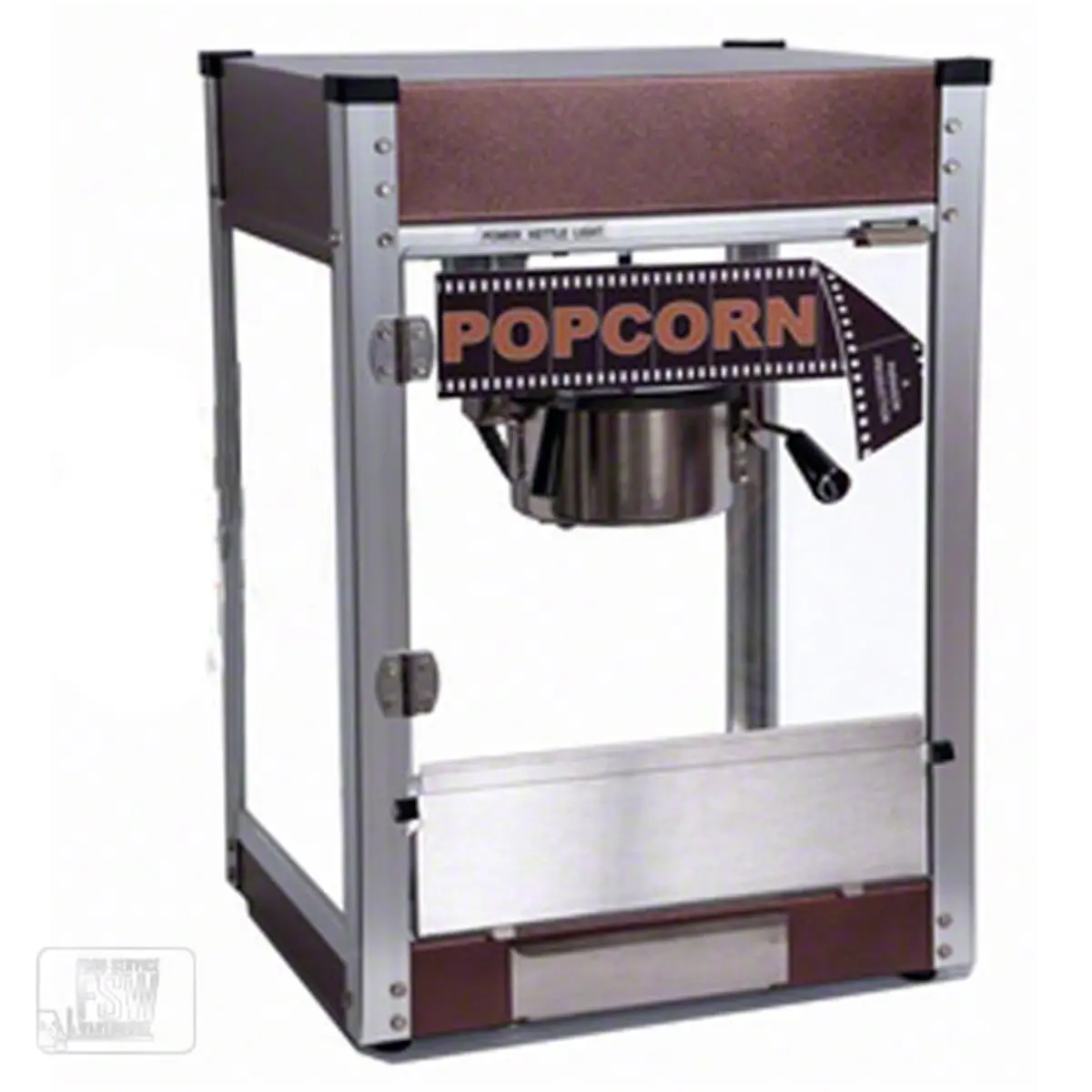 212 MAIN Antique Copper 4 oz Corded High-Output Popcorn Machine - Cineplex Model 1104810, Stainless Steel, with Warming Deck, Stand, Old Maid Drawer, Lights for Game Rooms, With Lights