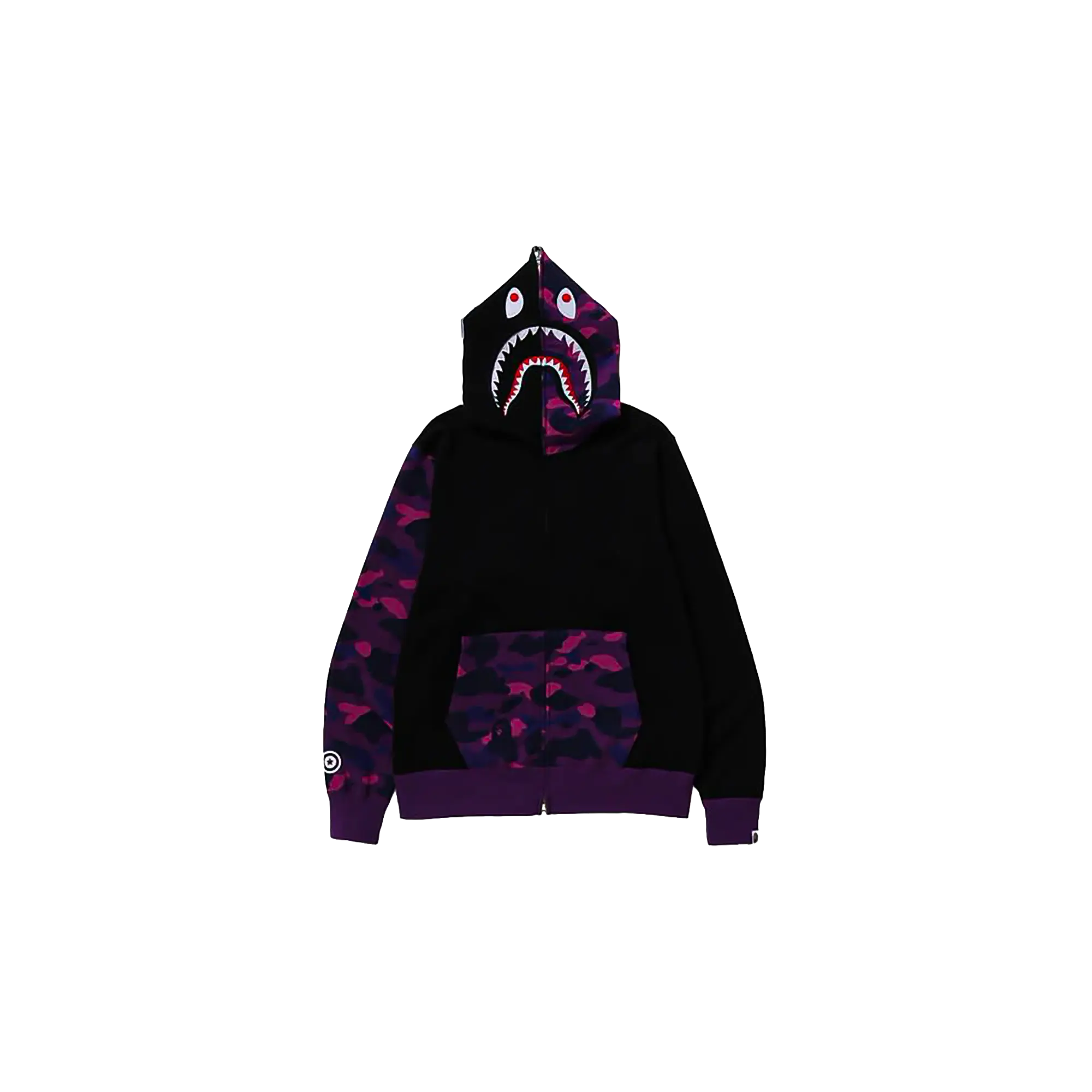 Color Camo Shark Full Zip Hoodie (FW23) "Black / Purple" 1J801 150 120 PURPLE