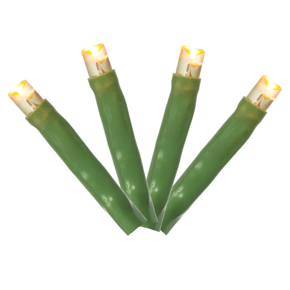 212 MAIN X17G247 144-Light 24 ft. LED Christmas Cluster Light Set, Green Wire, Yellow, Festive Decoration, Led Lights
