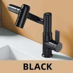 Digital Display LED Basin Faucet 360 Rotation Multi-Function Stream Sprayer Hot Cold Water Sink Mixer Wash Tap for Bathroom washower