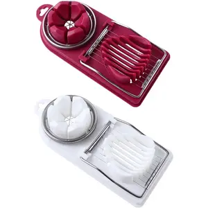 Two-In-One Egg Slicer, Hard Boiled Egg Cutter, Kitchen Gadget for Easy Cutting, Essential Cooking Tool for Home Use
