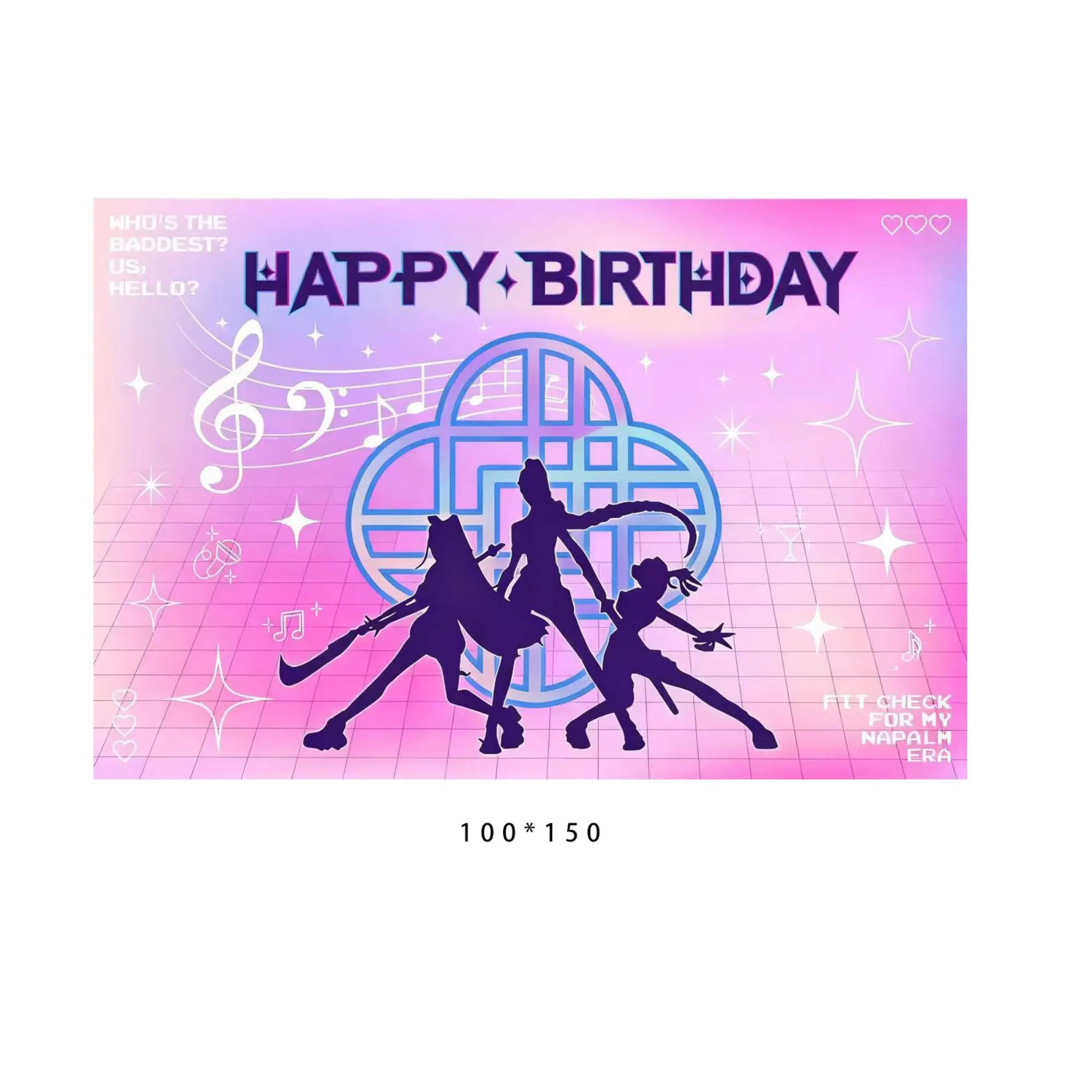 Kpop Demon Hunters 3x5FT Wall Hanging Tapestry, Home Decoration for Teens, Anime Room Decorations