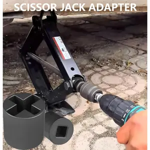 Heavy-Duty 1/2" Drive Socket Adapter – Rust-Resistant Quick-Release Drill Attachment for RV Scissor Jack Maintenance